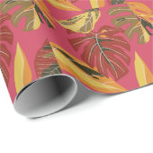 Golden Art Deco Natuur Behang Cadeaupapier (Rol Hoek)