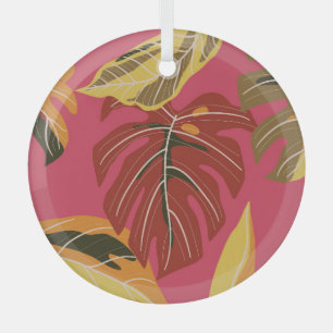 Golden Art Deco Natuur Behang Glas Ornament