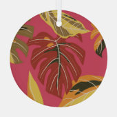 Golden Art Deco Natuur Behang Glas Ornament (Achterkant)