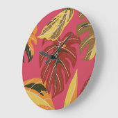 Golden Art Deco Natuur Behang Grote Klok (Hoek)