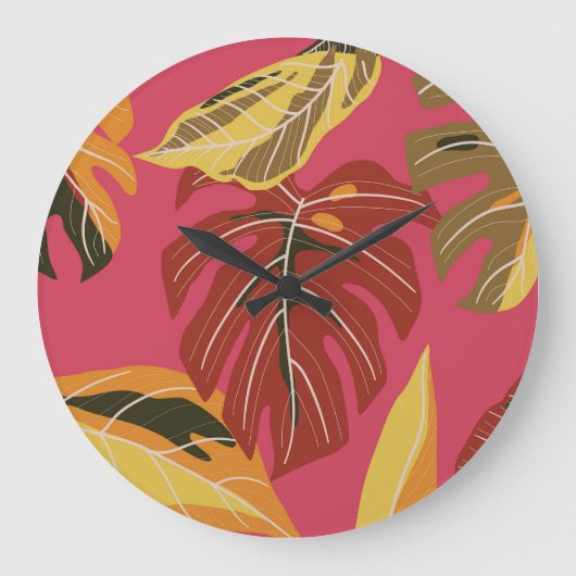 Golden Art Deco Natuur Behang Grote Klok (Voorkant)