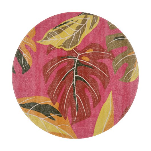 Golden Art Deco Natuur Behang Snijplank (Voorkant)