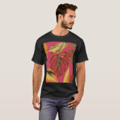 Golden Art Deco Natuur Behang T-shirt (Voorkant volledig)