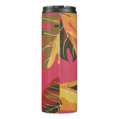 Golden Art Deco Natuur Behang Thermosbeker (Achterkant)