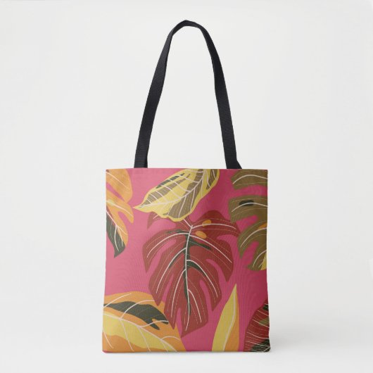 Golden Art Deco Natuur Behang Tote Bag (Voorkant)