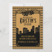 Golden, Art Deco Party, uitnodigingen uit 1920 (Voorkant)