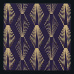 Golden art Deco Pattern. Seamless dark blue backgr Imitatie Canvas Print<br><div class="desc">Golden art Deco Pattern. Naadloze donkerblauwe achtergrond. Schalen of schelpen ornament. Minimalistisch geometrisch ontwerp.  lijnen. Moties uit de jaren 1920-30. Luxe  illustratiekunst,  deco,  jaren 1920,  achtergrond,  ontwerp,  geometrisch,  goud,  patroon,  lijn,  vintage,  jaren 1930,  20,  30,  abstract,  klassiek,  knapperig,  donker,  decoratie,  decoratief,  diagonaal wijnjaar,  retro,  illustratie, </div>