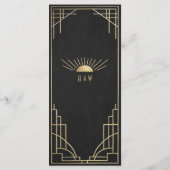 golden art deco wedding menu (Achterkant)