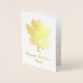 Golden Ash Tree Design - Elegant Male Folie Kaarten (Voorkant)