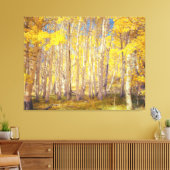 Golden Aspen Forest Canvas Afdruk (Insitu (Woonkamer))
