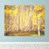 Golden Aspen Forest Canvas Afdruk (Insitu (Houten vloer))