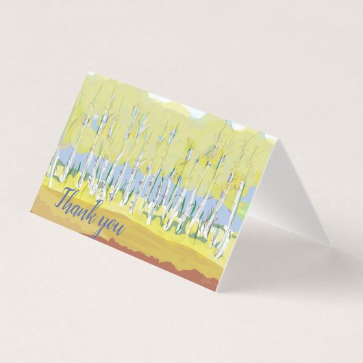 Golden Aspens bedankkaart Kaart (Voorkant)