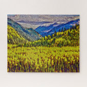 Golden Aspens en Rockies Painterly Large Puzzle Legpuzzel (Horizontaal)