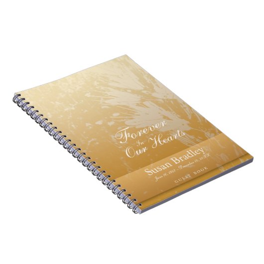 Golden Asphodel Funeral Memorial Guest Notitieboek (Rechterzijde)