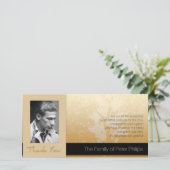 Golden Asphodel Lijst Foto Sympathie 2 Bedankkaart (Staand voorkant)