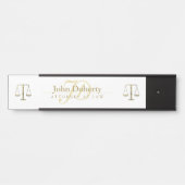 Golden ATTORNEY OP WET | Initialen Deurbordje (Voorkant)