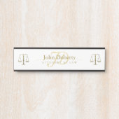 Golden ATTORNEY OP WET | Initialen Deurbordje (Voorkant)