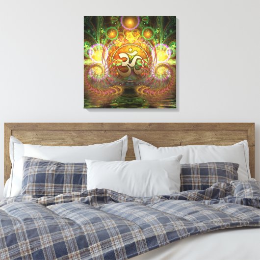 Golden Aum Dreams Canvas (Insitu (Slaapkamer))