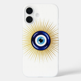 Golden Aura Evil Eye Abstract Spiritual Painting iPhone 16 Hoesje