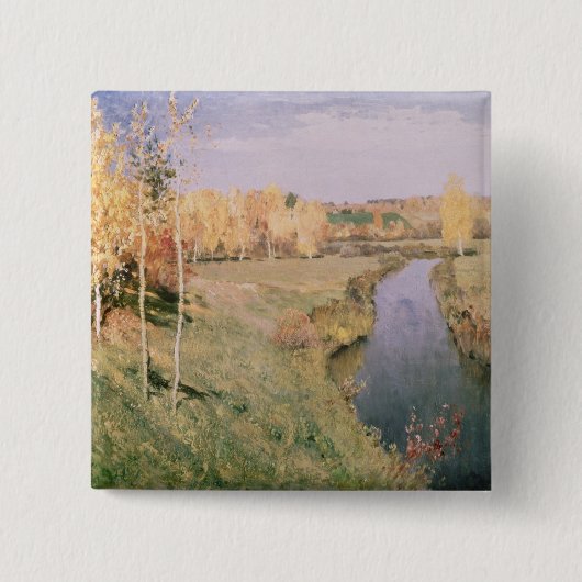 Golden Autumn, 1895 Vierkante Button 5,1 Cm (Voorkant)