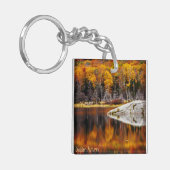 Golden Autumn Acrylische Sleutelhanger (Voorkant Links)