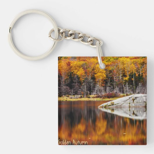 Golden Autumn Acrylische Sleutelhanger (Voorkant)