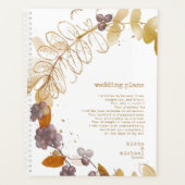 Golden Autumn Berries Wedding Plans ID655 Planner (Voorkant)
