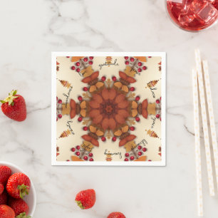 Golden Autumn Blessings Kaleidoscoop Servet