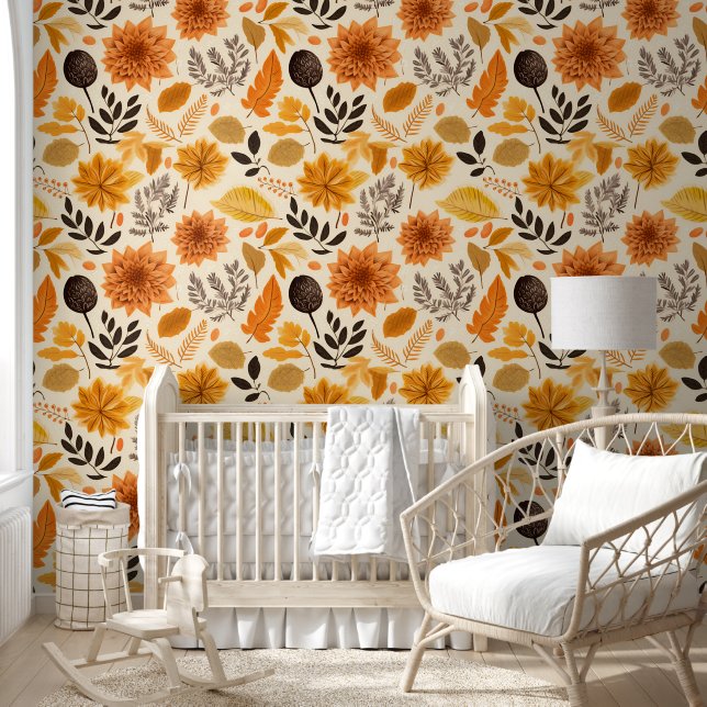 Golden Autumn Bloom Behang (Kinderen)