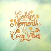 Golden Autumn Dreams Cozy Forest Scene Raamsticker (Vel 3)
