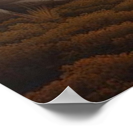 Golden Autumn Dreamscape With Orange Trees Fantasy Poster (Hoek)