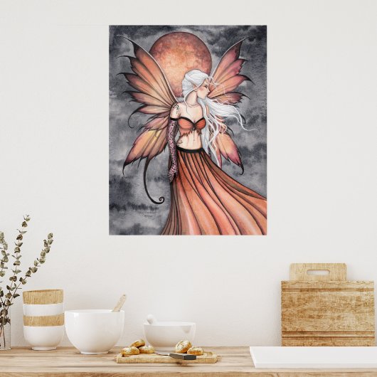 Golden Autumn Fairy Poster (Keuken)