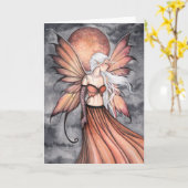 Golden Autumn Fairy Wenskaart Kaart (Gele Bloem)