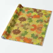 Golden Autumn Fall Leaves Cadeaupapier (Uitgerold)
