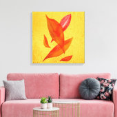 Golden Autumn Fall verlaat moderne kunst Canvas Afdruk (Insitu (Woonkamer))