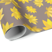 Golden Autumn Floral Pattern: Naadloze Herfst Cadeaupapier (Rol Hoek)