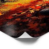 Golden Autumn Forest Path Perfect Poster (Hoek)
