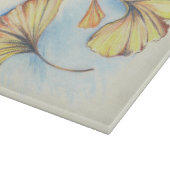 Golden Autumn Ginkgo Leaves Snijplank (Hoek)