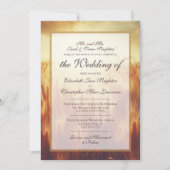 Golden Autumn Harvest Grasses Formal Wedding Kaart (Voorkant)