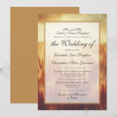 Golden Autumn Harvest Grasses Formal Wedding Kaart (Voorkant / Achterkant)