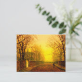 Golden Autumn John Atkinson Grimshaw Briefkaart (Staand voorkant)