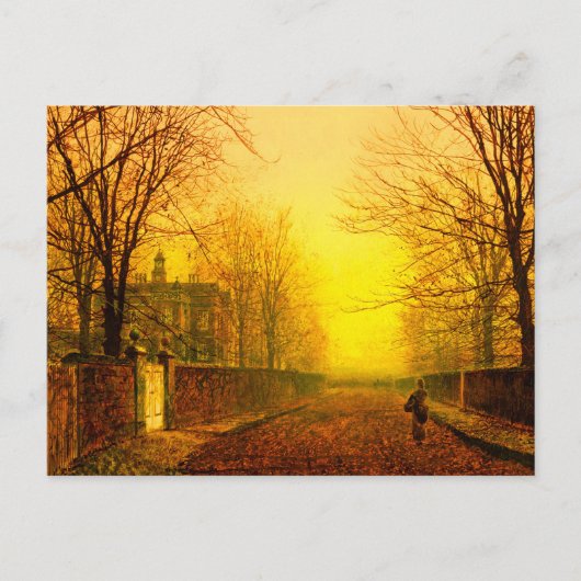 Golden Autumn John Atkinson Grimshaw Briefkaart (Voorkant)