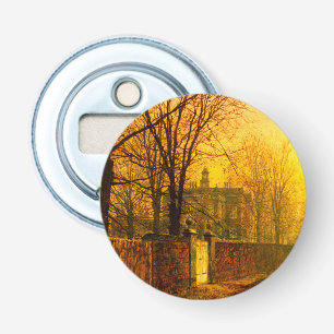 Golden Autumn John Atkinson Grimshaw Button Flesopener