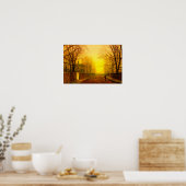 Golden Autumn John Atkinson Grimshaw Poster (Keuken)
