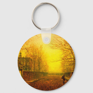 Golden Autumn John Atkinson Grimshaw Sleutelhanger