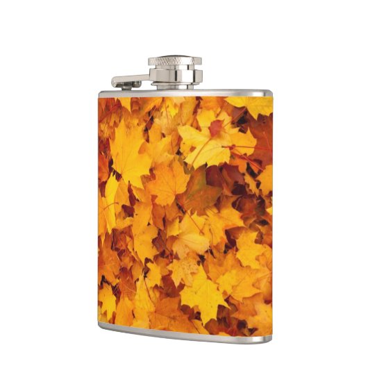 Golden Autumn Leaf Heupfles (Links)