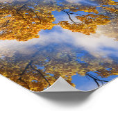 Golden Autumn Leaves Blue Sky Abstract Poster (Hoek)