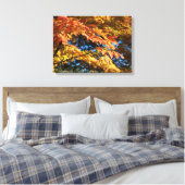 Golden Autumn Leaves Canvas Print (Insitu (Slaapkamer))