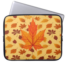 Golden Autumn Leaves Laptop Sleeve