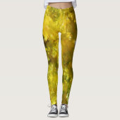 Golden Autumn Leaves Sketch in Pastels Leggings (Voorkant)